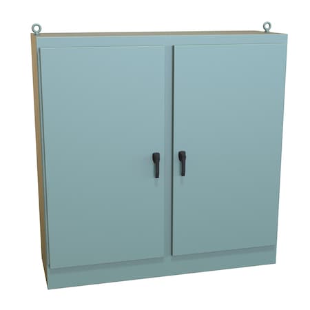 Hammond 3 Point Latch with Padlock Handle Electrical Enclosures, 72 in H, 24 in D, 72 in W HN4FS727224